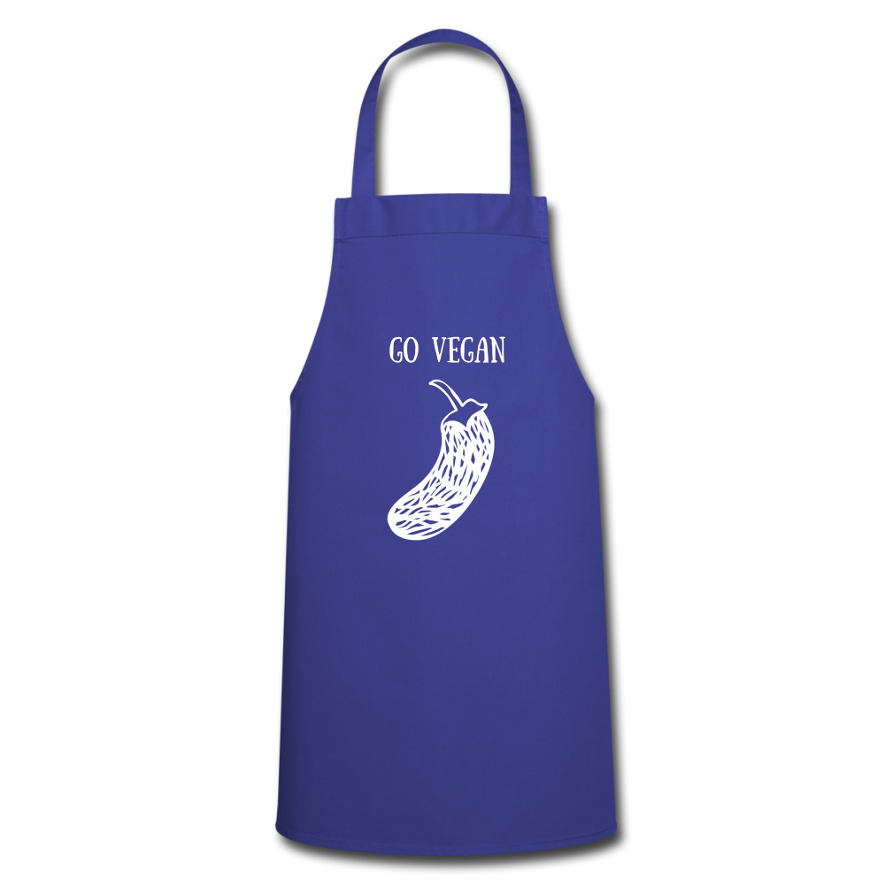 Cool Vegan Cooking Apron - royal blue