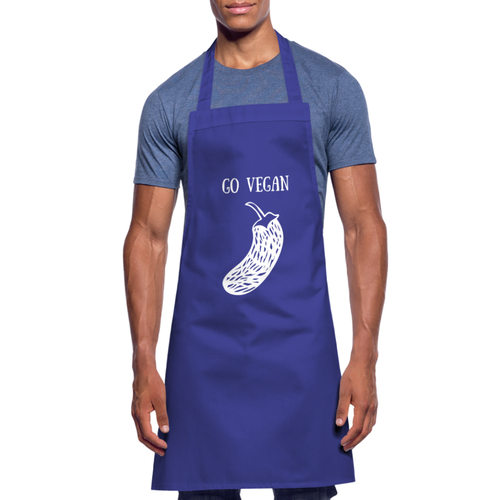 Cool Vegan Cooking Apron - royal blue