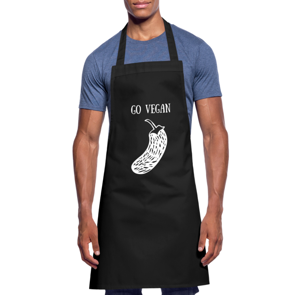 Cool Vegan Cooking Apron - black