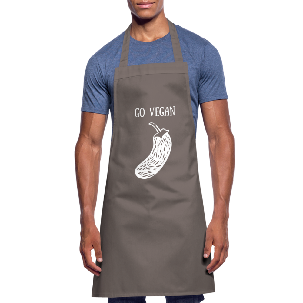 Cool Vegan Cooking Apron - grey