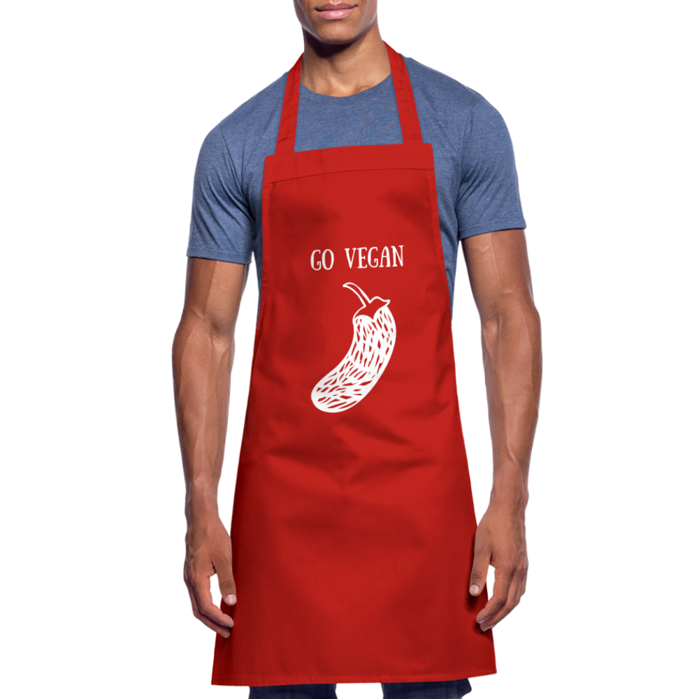 Cool Vegan Cooking Apron - red