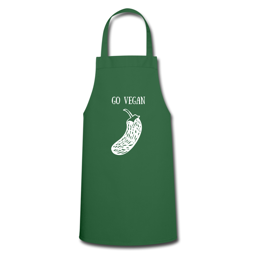 Cool Vegan Cooking Apron - green