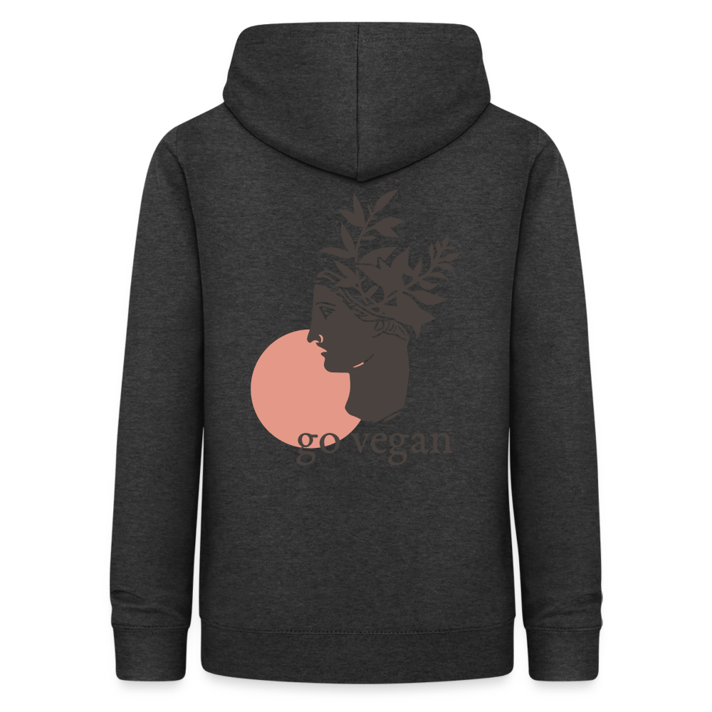 Women's vegan Hoodie - charcoal grey